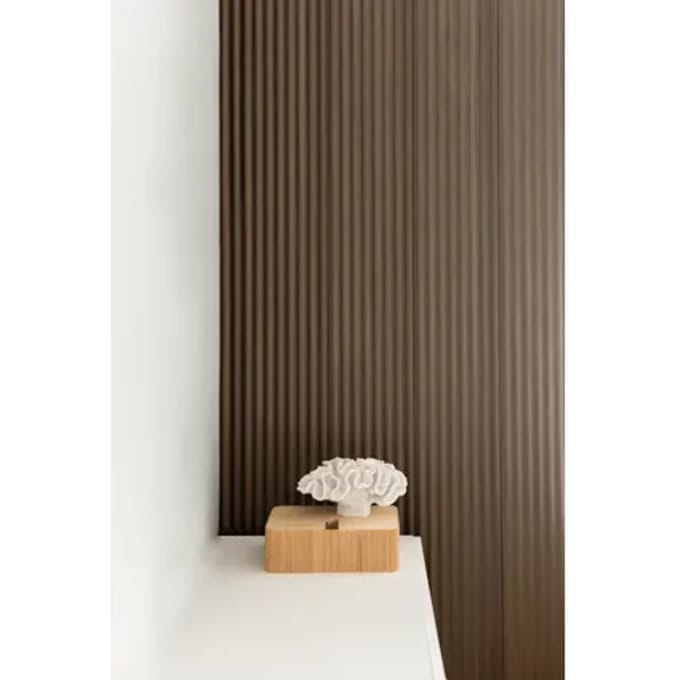 Maestro Latt Wave Wandpaneel - Smoked Walnut - 277x21,3cm - 14mm - 3 Stuks
