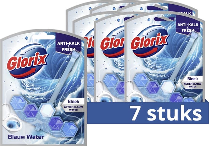 Glorix - WC blokjes - Bleek - 7 Stuks - Voordeelverpakking