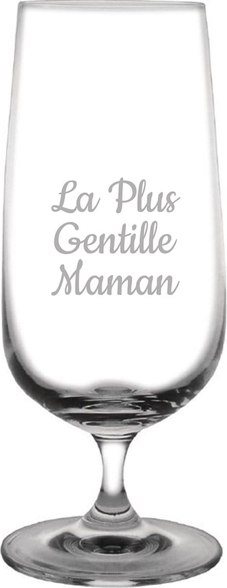 Bierglas op voet gegraveerd - 41cl - La Plus Gentille Maman