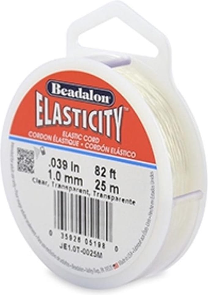 Beadalon elastiek rijgdraad 1.0mm 25 meter Clear