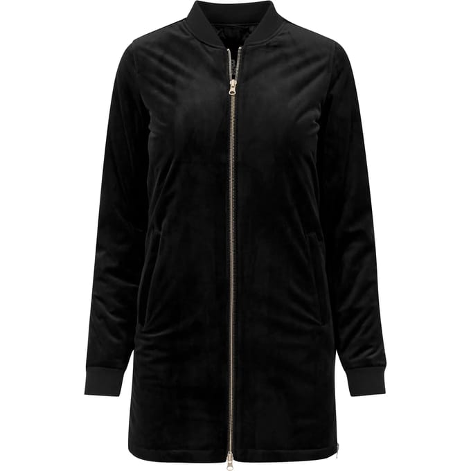 Urban Classics - Long Velvet Jacket - XS - Zwart