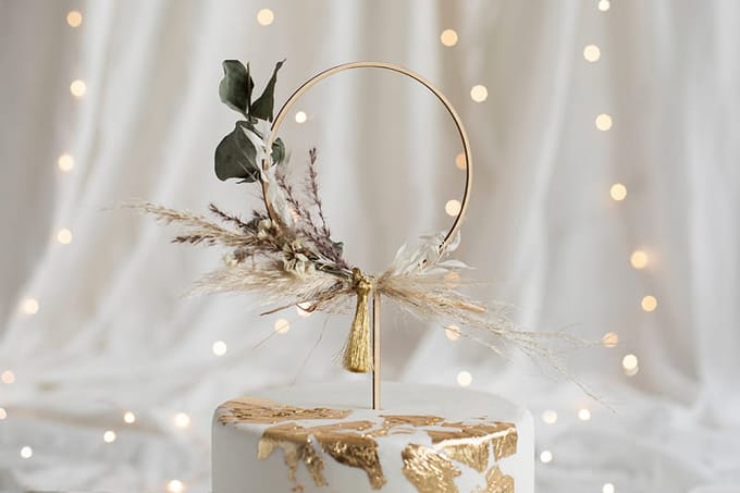 PartyDeco Houten Cake Topper Ring 24,5cm