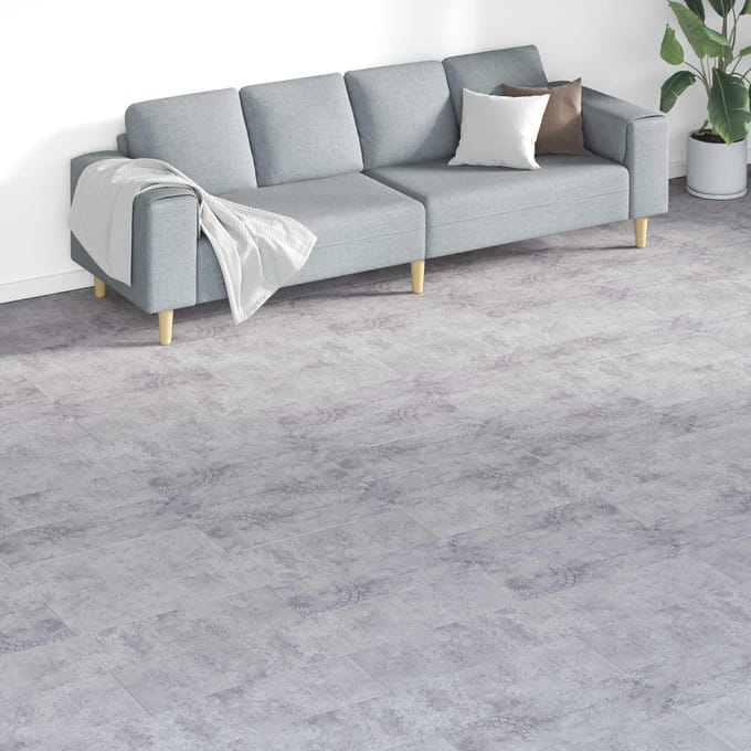vidaXL - Vloerplanken - Grijs - 5,26 - m² - 18 - st - PVC