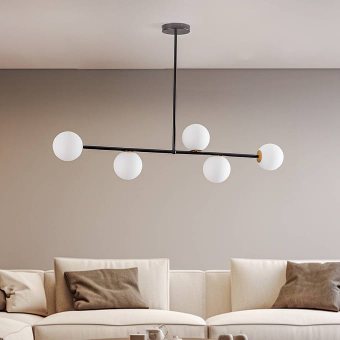 SIGMA Hanglamp Gama 5, 5-lamps, zwart