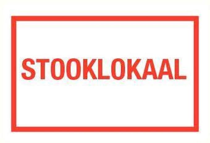 Stooklokaal tekstbord - kunststof 320 x 200 mm