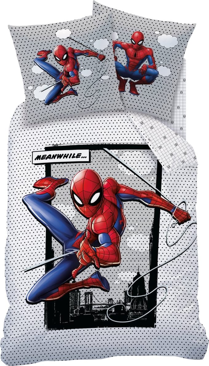 Spider-Man Dekbedovertrek Hero - Eenpersoons - 140 x 200 cm - Katoen