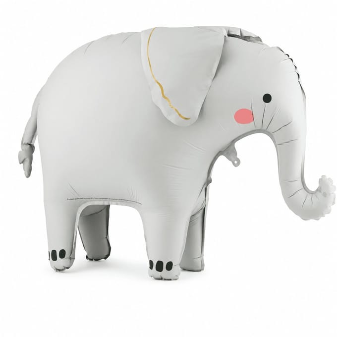 PARTYDECO - Aluminium ballon staande olifant 91 x 61 cm