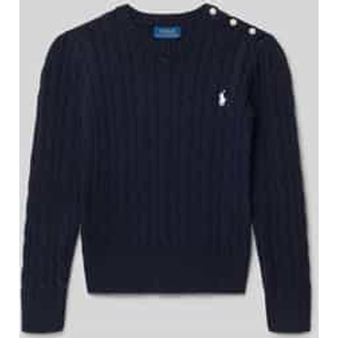 gebreide pullover met labelstitching