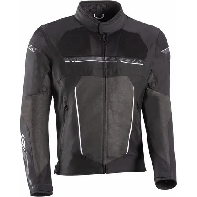 Ixon T-Rex Zwart Wit Grijs Textiele Motorjas - Jas