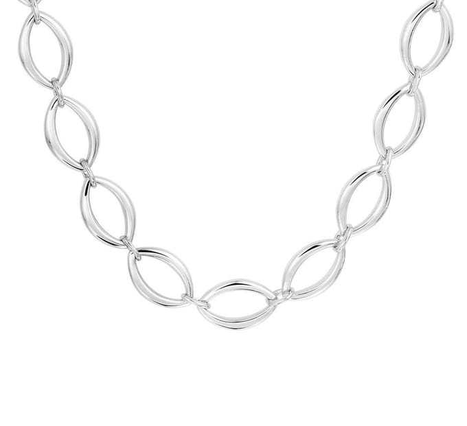 Zilver Gerhodineerde Collier 10 mm 45 cm 1332641