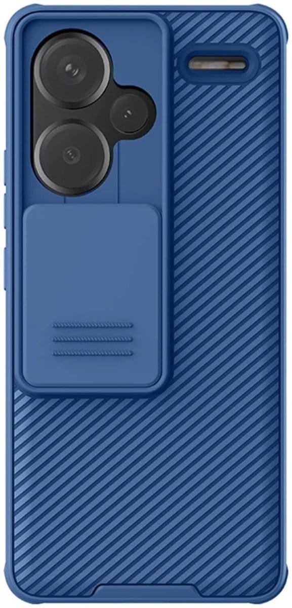 Nillkin CamShield Hoesje voor de Xiaomi Redmi Note 13 Pro Plus - Back Cover met Camera Slider Blauw