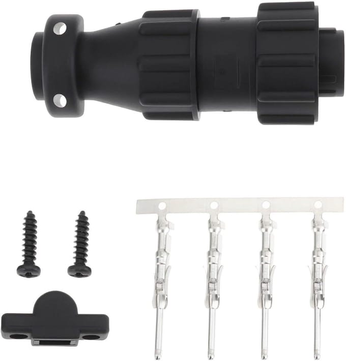 Laspistool Connector - Trigger Plug - Apparaat Bediening - Hoge Temperatuur Bestendig - 4-Pins - Zwart