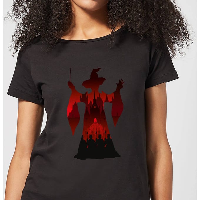 Harry Potter McGonagall Silhouet dames t-shirt - Zwart - M