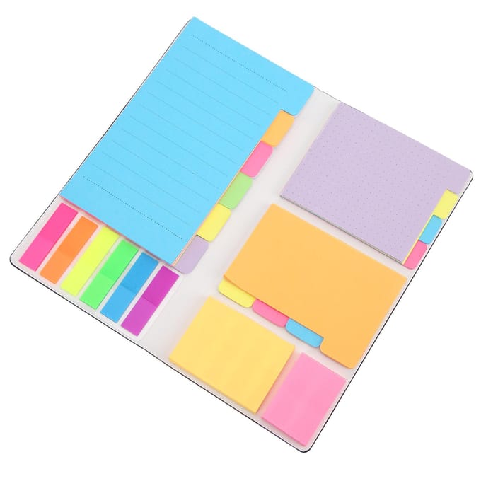 Ensemble de Post-it Combiné Blocs de Post-it Repositionnables Texture Claire Blocs de Notes Colorés pour le Travail beige