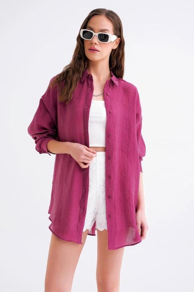 Oversized Overhemd met Knopen