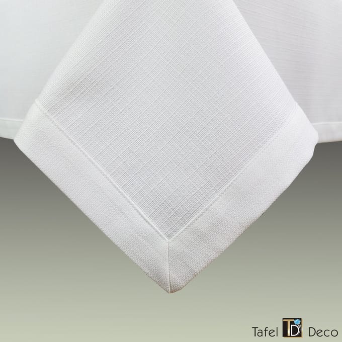 Tafel-Deco tafelkleed wit model Jola rechthoek 140x230 cm