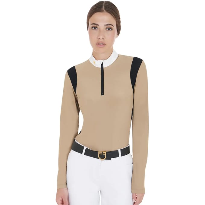 Wedstrijdrij polo met lange mouwen voor dames Equestro