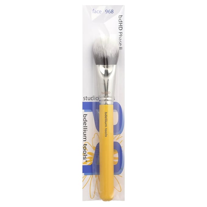 Bdellium Tools, Studio Series, BDHD Phase II Kleine Foundation/Contour Kwast, Gezicht 968, 1 Kwast