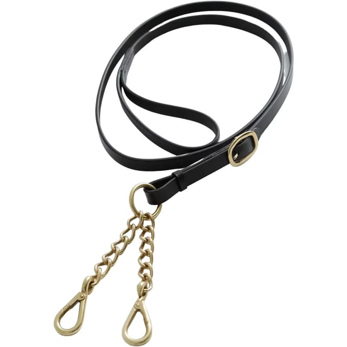 Lederen display rieten met kettingen Premier Equine