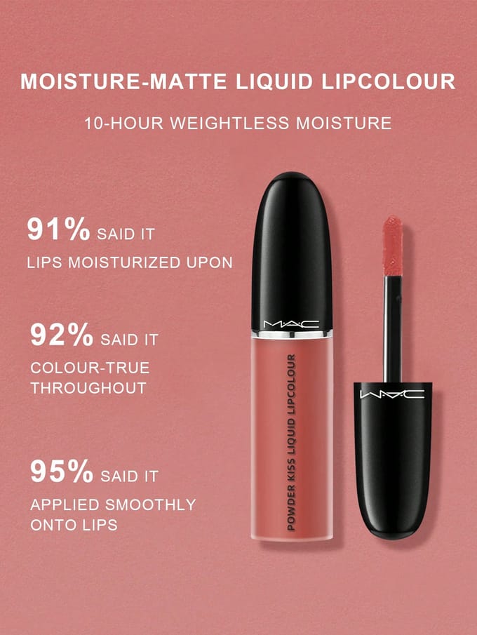 M·A·C Powder Kiss Liquid Lipcolour 975 Ruby Boo (Bleu-Rouge Vif) - 5 ml 996 DATE-MAKER