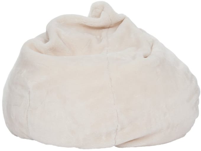Sit On It Zitzak - Kunstbont - Beige - Multifunctioneel en Lichtgewicht - Comfortabel en Duurzaam