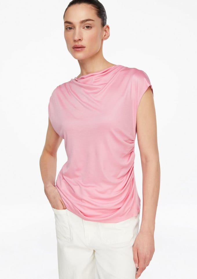 Vloeiende drapering top in jersey dames COMMA