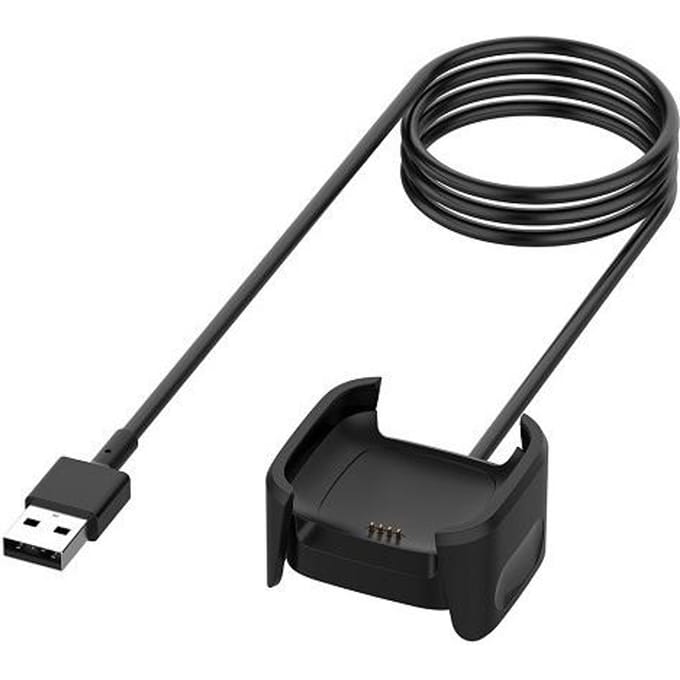 1m USB-oplaadkabel Stroomopladerkabel voor Fitbit Versa 2 Smart Watch Zwart gray