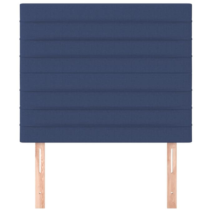 vidaXL - Hoofdbord - blauw - 100x5x118/128 - cm - stof