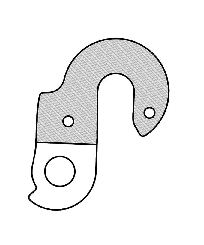 Rechter achterderailleurhanger Union gh-114