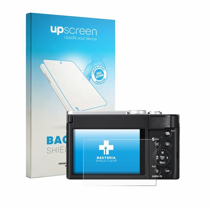 upscreen - Screenprotector voor Panasonic Lumix DC-TZ99E-S - Folie Beschermfolie transparant antibacterieel