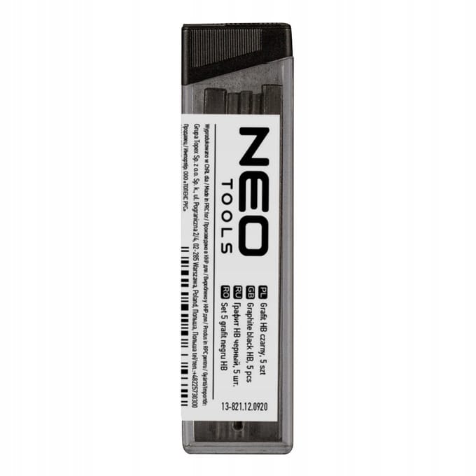 NEO 13-821 Serie - Vulpotloodvulling - HB Hardheid - 5 Stuks - Zwart