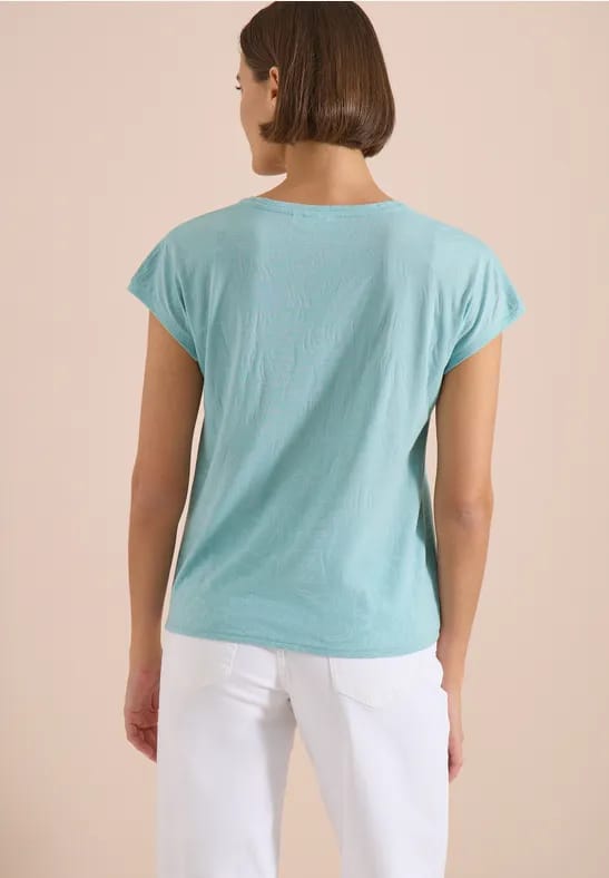 Shirt met ton-sur-ton burn-outpatroon