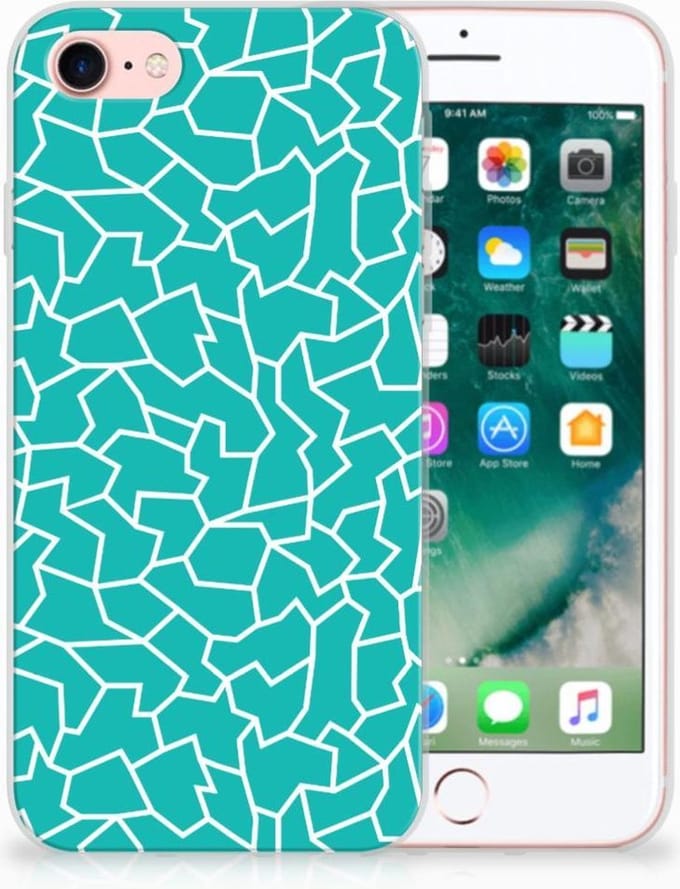 iPhone SE 2022 | SE 2020 | 8 | 7 Hoesje maken Cracks Blue