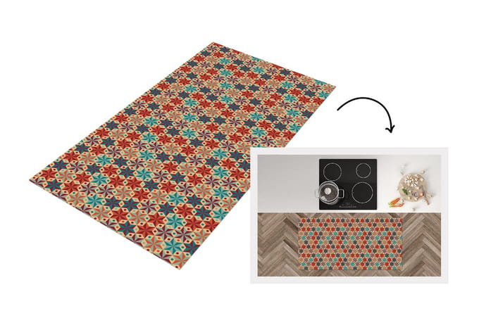 Keukenloper - Loper keuken - Sterren - Kerstmis - Design - 120x60 cm - Keukenloper vinyl