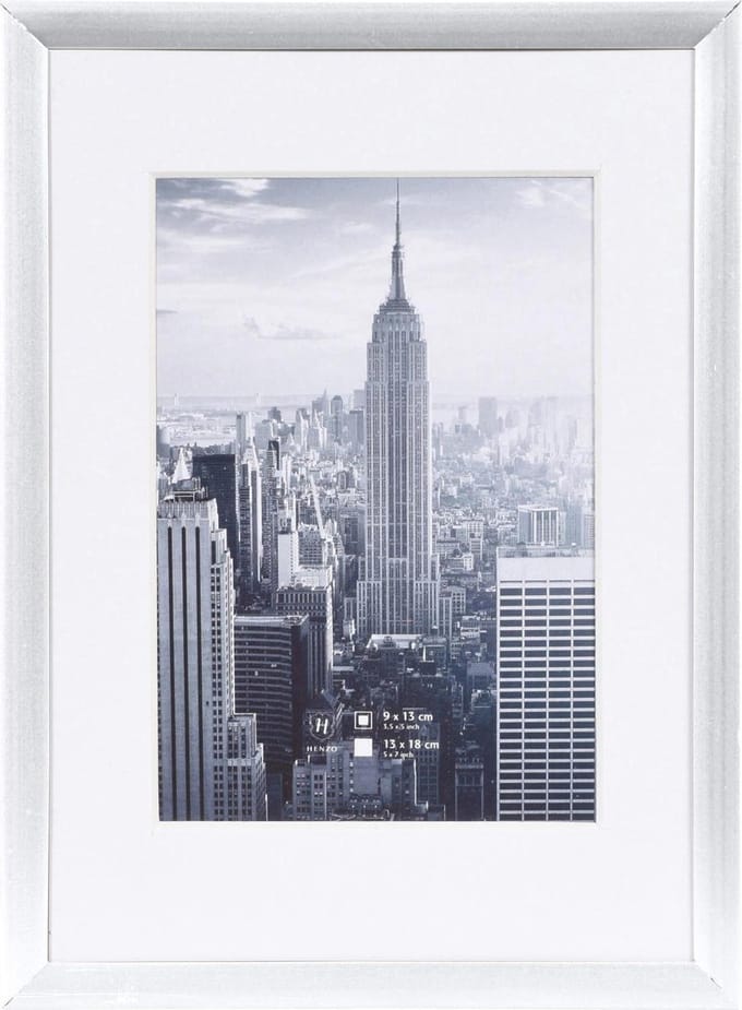 Fotolijst - Henzo - Manhattan - Fotomaat 13x18 cm - Zilver