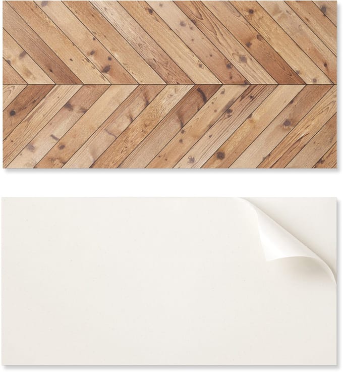 Zelfklevend PVC-eetkamerpaneel met afbeelding, 120x60 cm, diagonaal patroon.