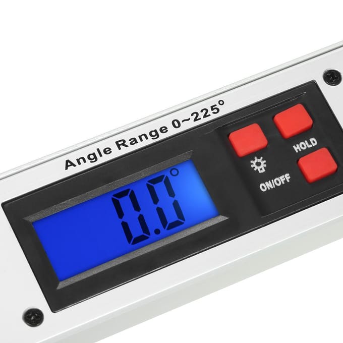 0-225 Graden Digitale Hoekwaterpas Hoekzoeker Meetklok 400mm 16inch Elektronische Gradenboog veelkleurig