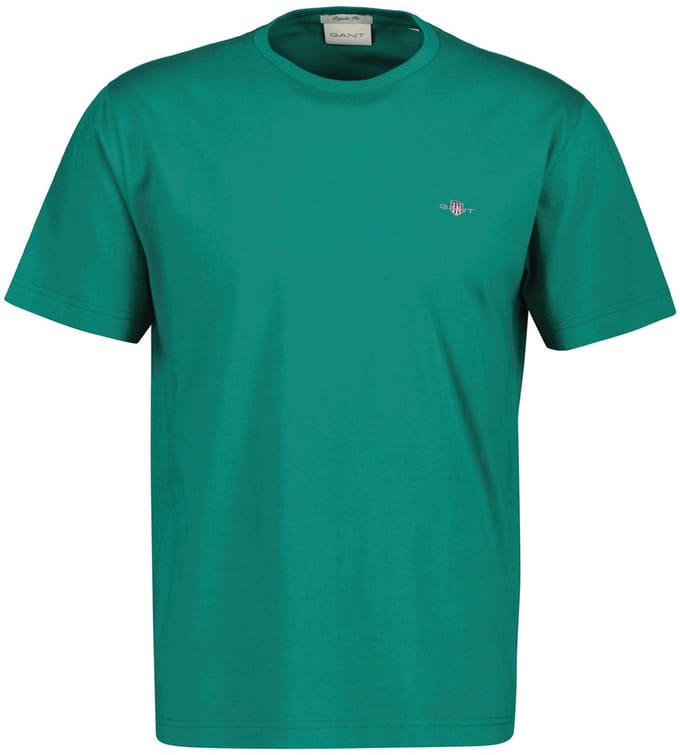Gant 2003184 Regular Fit T-shirt Met Korte Mouwen Groen M Man