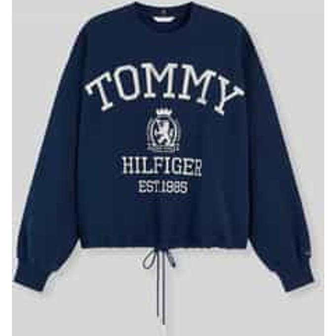 loose fit sweatshirt van puur katoen met logoprint