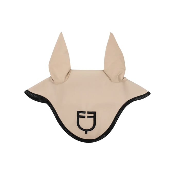 Korte muts van technische stof met logo Equestro