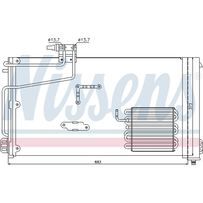 Condensator, airconditioning NISSENS 94545
