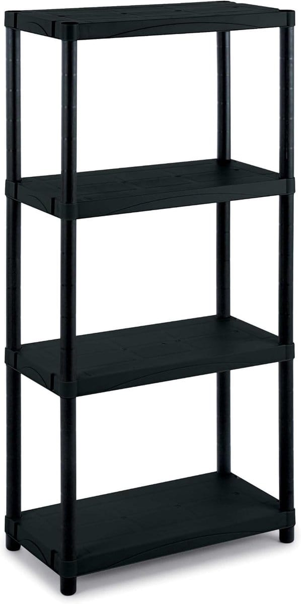 Modulair Rek met 4 Planken - Ruimtebesparend en Functioneel 60x30x132 cm