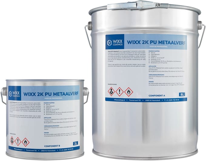 Wixx 2K PU Metaalverf - 5L - RAL 9010 | Zuiver Wit