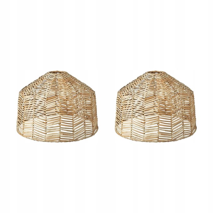 2x Rattan Lampenkap Hanglamp - 45 cm - Natuurlijk