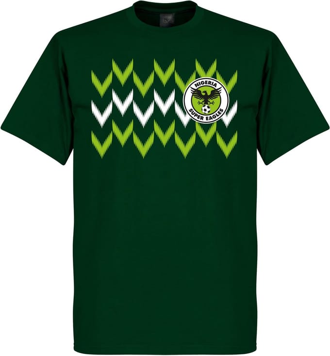 Nigeria 2018 Pattern T-Shirt - Donker Groen - M