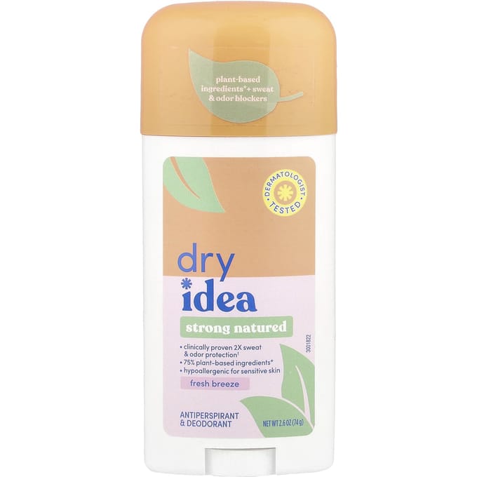 Dry Idea, strong Natured, antiperspirant and deodorant, Fresh Breeze, 2.6 oz (74 g) beige