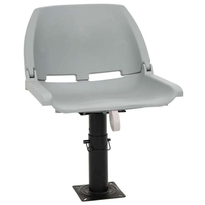 vidaXL - 2-delige - Bootstoelenset - inklapbaar - 48x51x41 - cm - grijs