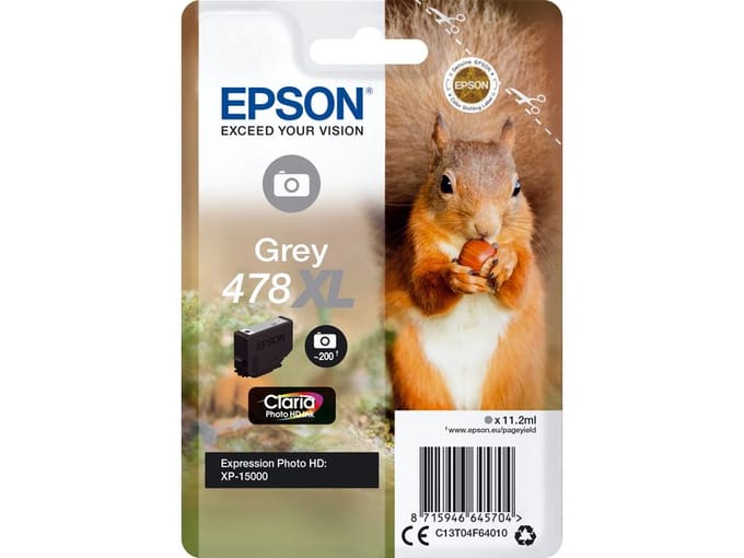 Epson Inktcartridge 378/478XL (C13T04F64010) Grijs Hoge capaciteit