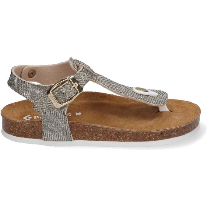 Braqeez - maat 31- Sammy Spain Meisjes Sandalen - Goud - Leer - Gesp