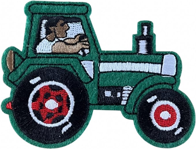 Tractor Groen - Voertuigen Jongens - strijk embleem - patches - stof & strijk applicatie - patchwork - Carnaval - Stofdecoratie